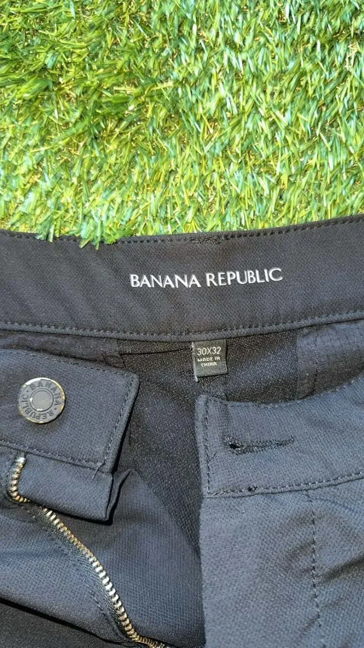 Banana Republic Men's Black Performance Slim Fit Pants 30x32